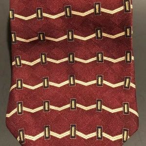 BILL BLASS MENS NECKTIE 100% SILK  BURGUNDY TIE